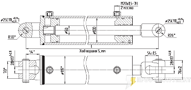 Гидроцилиндр МС100/50х200-3(4).44(515)