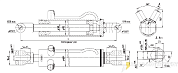 Гидроцилиндр МС75/30х250-3(4).44.1(565)