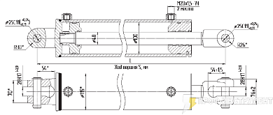 Гидроцилиндр МС100/40х500-3(4).44(815)
