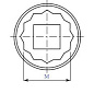 Головка ударная S16M3/4"DH