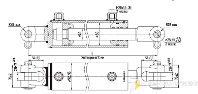 Гидроцилиндр МС80/40х250-3(4).44(565)